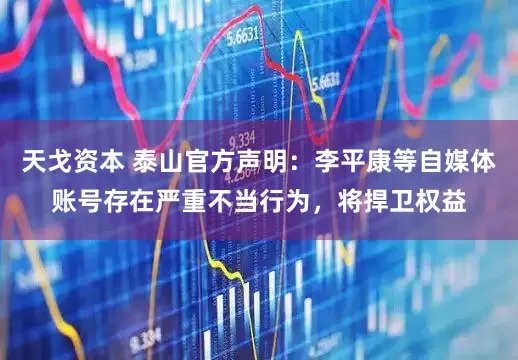 天戈资本 泰山官方声明：李平康等自媒体账号存在严重不当行为，将捍卫权益