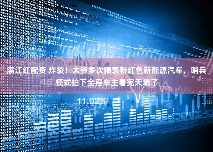 满江红配资 炸裂！大爷多次猥亵粉红色新能源汽车，哨兵模式拍下全程车主看完天塌了